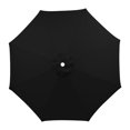 thumbnail image 1 of DAMAI 6.5ft/7.5ft/8ft/9ft/10ft Universal Patio Umbrella Replacement Canopy, 6 Ribs 8 Ribs Outdoor Market Table Patio Umbrella Canopy Cover Replacement UV Protective Cloth(Black,9FT(8-Ribs), 1 of 5