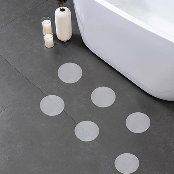 DAMAI 6 Pcs Non Slip Round Bathtub Stickers Bath Shower Floor 3.9" Anti-Slip Adhesive Sticker Tape Oval Style Decals for Bathroom Kitchen Bathtub Treads Stairs