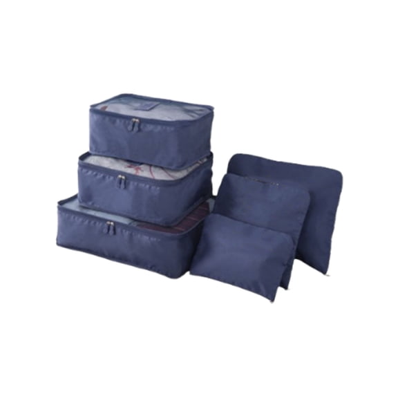 DAMAI 6 Pieces Portable Luggage Packing Cubes,Travel Luggage Organizer Bags Suitcases Organizers,Vacuum Packing Cubes For Traveling, Outdoor Camping, Lodging(Navy)