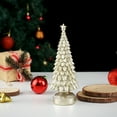 thumbnail image 1 of DAMAI 7.8" White Christmas Tree Resin Figurine with Star, Glitter Resin Christmas Tree Table Decorations Modern Decorative Xmas Trees Table Centerpiece for Holiday Mantel Indoor Home Decor, 1 of 3