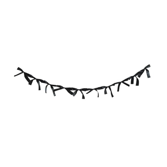 DAMAI 70.87 In Bow Hanging Garlands,Birthday Tree Ornaments,Bow Silk Bow Holiday Hanging Bows for Girls Coquette Birthday, Wedding, Bridal Shower, Engagement Supplies (Black)