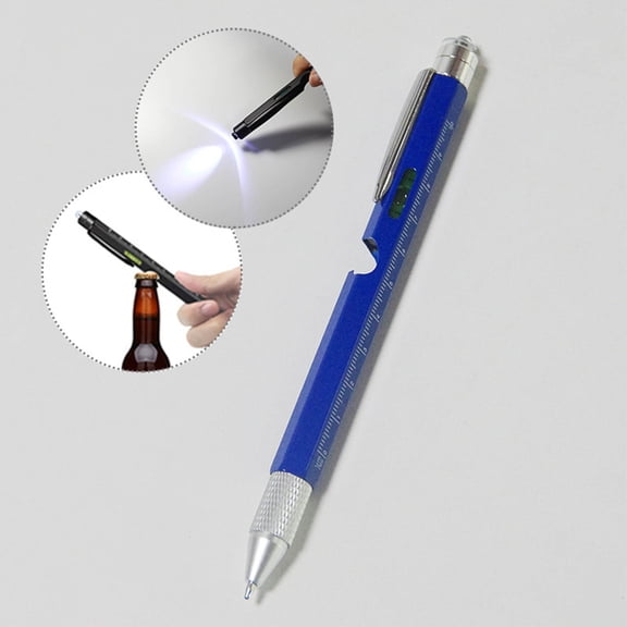 DAMAI 9 in 1 Multitool Pen with LED Light, Cool Gadgets Valentine's Day Gifts for Men, Multi-Tool Pencil Stocking Stuffers White Elephant Gifts for Dad Grandpa Husband