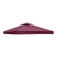 thumbnail image 1 of DAMAI 9.84Ftx9.84Ft Gazebo Replacement Canopy,2-Tier Top UV Cover,Gazebo Canopy Roof Sunshade Outdoor Cover Sunshade Patio Pavilion(Wine red,Top Only), 1 of 4