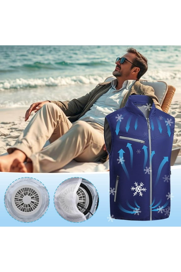 Air-Conditioned Work Jacket,Fan-Cooled Casual Jacket with 10000mah Power Bank & 2PCS Fan,Work Uniform Jacket for Working Cycling Outdoor