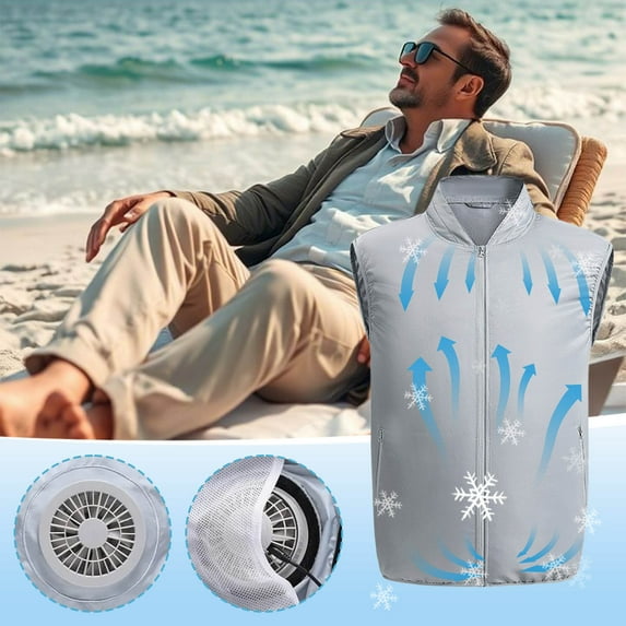 DAMAI Air-Conditioned Work Jacket,Fan-Cooled Casual Jacket with 10000mah Power Bank & 2PCS Fan,Work Uniform Jacket for Working Cycling Outdoor