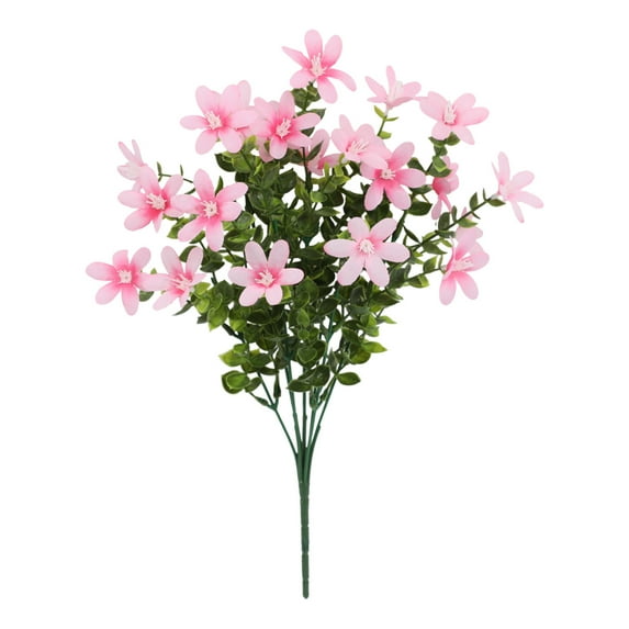 DAMAI Artificial Daisy Flower for Outdoor & Indoor,UV Resistant Faux Plants Fake Wildflower,Artificial Flowers Bouquet Ornament Decorate Simulation Flower Plant for Hotel Room Wall Decor(Pink)