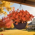 thumbnail image 1 of DAMAI Artificial Fake Hanging Baskets Fall Flowers for Outdoors Autumn Decoration,Faux Daisy Silk Plants Outside UV Resistant Look Real Yard Patio Front Porch Balcony Home Decor, 1 of 9