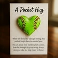 thumbnail image 1 of DAMAI Baseball Pocket Hug with Gift Card, Heart-Shaped Sport-Themed Pocket Hug Collection With Inspirational Gift Cards, Gifts For Sports Enthusiasts Friends (Baseball), 1 of 3