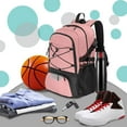 thumbnail image 1 of DAMAI Basketball Backpack,Basketball Equipment Bag with Separate Ball Holder & Shoes Compartment,Best for Basketball, Soccer,Gym(Pink), 1 of 7