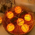 thumbnail image 1 of DAMAI Basketball Decor String Lights Battery Operated, 4.92 FT for Sport Themed Room Party, Warm White Light Up Basketball Ornament for Room Decor Birthday Decorations Basketball Lovers Gift, 1 of 6