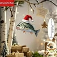 thumbnail image 1 of DAMAI Bass Fish Christmas Tree Keepsake Ornaments, Fishing Themed 2 Side Printed Flat Acrylic Ornament , Animal Xmas Hanging Decor Gift, 1 of 9