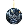 thumbnail image 1 of DAMAI Blue Snowman Winter Ornament, Round Blue Style Ornament Xmas Keepsake for Christmas Tree Winter Holiday Xmas Gift for Women Men Xmas Hanging Ornament (), 1 of 7