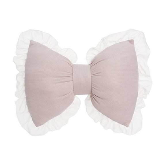 DAMAI Bow-Shaped Throw Pillow for Couch, Cute lace Bow Pillow Bow Shaped Throw Pillow for Sofa,Bed,Home and Car Decor (Pink)