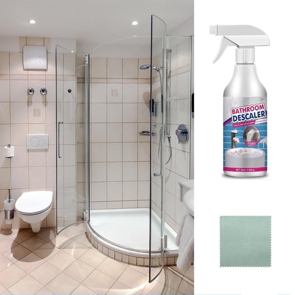 DAMAI Bubble Cleaner Foam,Upgrade Bathroom Descaler Foam Cleaner,Bathroom Descaler Foam Cleaner Spray,Stubborn Stains Cleaner,All Purpose Rinse Cleaning Foam Spray for Toilet,Glass,Faucet(Set A)