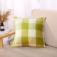 thumbnail image 1 of DAMAI Buffalo Check Plaid Throw Pillow Covers Farmhouse Decorative Square Pillowcase Classic Decor Retro Boho Covers for Sofa Bedroom Car 18 x 18 Inch, Green and White, 1 of 7