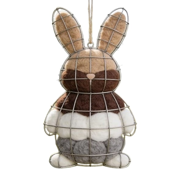DAMAI Bunny Shaped Handmade Fiber Bird Nesting Heart, Artificial Alpaca Fiber Bird Material House Balls Spring Tree Shelter for Wild Birds Fowl Gifts Animal Hummingbirds Lovers Home Garden Yard