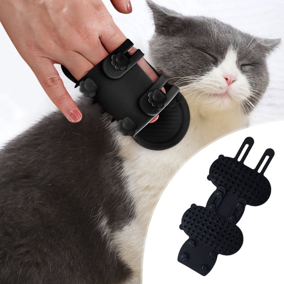 DAMAI Cat Self Wall Corner Groomer Scratcher, 2025 New Personal Grooming Cat Brush and Interactive Cat Toy, Cats Self Face Groomer Furniture Protective Table Leg Massage Brush(Black)
