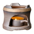 thumbnail image 1 of DAMAI Ceramic Tea Stove Warmer Set, Handmade Tile-Design Candle Warmer, Clay Ceramic Teapot Warmer with Candle Holder Stand Japanese Vintage Tea Heater Tea Stove Warmer Wax Melt Warmer, 1 of 5