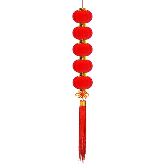 DAMAI Chinese New Year Hanging Red Mini Lanterns, Spring Festival Oriental Pendant Ornaments, 2025 Year of The Snake Asian Lunar New Year Hanging Decoractions for Home Office Wall Door Window