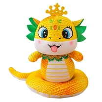 DAMAI Chinese New Year Snake Plush Animal Toys 2025 Lucky Snake Stuffed Plush Animals Mascot Snake Toys Chinese Zodiac Animals Snake Doll for New Year Home Car Decoration
