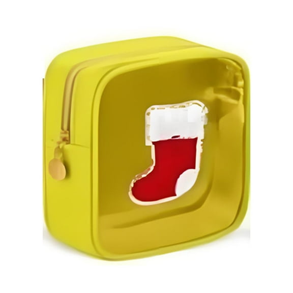 DAMAI Christmas Makeup Bag, Christmas Mini Clear Zippered Pouch, Skincare Pouch Xmas Zipper Cosmetic Pouchs Preppy Thing for Travel, Skincare Pouch Xmas Zipper Cosmetic Preppy Thing for Travel