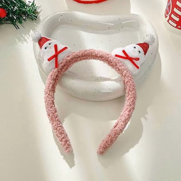 DAMAI Christmas Reindeer Antlers Fluffy Deer Headband for Women, Party Gift Christmas Headband, Fairy Deer Ear Headband for Photo Props