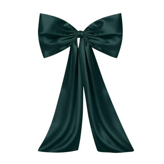DAMAI Christmas Tree Decorative Large Green Bow Birthday Decorations, 43.3 x 15.8 Inch Wall Bow Themed Room Ribbon Hanging Tie Bow Decor for Coquette Party Wedding Backdrop Christmas Tree (Blue)