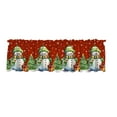 thumbnail image 1 of DAMAI Christmas Valance Curtain Rod Pocket for Kitchen Living Room Bathroom, Red Sparkle Ornaments Short Topper Curtains White Xmas Tree Pine Needle Privacy Window Treatment 53.9*17.7In, 1 Panel, 1 of 6