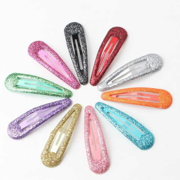DAMAI Color Glitter Hairpins Metal Barrette, Fashion Shining Hair Accessories Solid Candy Color Powder Hairclip Dripping Hair Clip, Hair Clips Snap Pins Women Hair Accessories