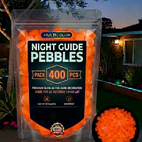 DAMAI Colorful Glow-in-the-Dark Garden Stones, Night Guide Luminous Pebbles with Rainbow Glow Stepping Rock Design, Outdoor Landscaping Decor for Fish Tank Aquarium Decoration Use