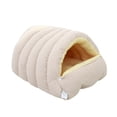 thumbnail image 1 of DAMAI Cozy Monster Cat Bed, Cave Style Pet Bed, Cat Cave Bed Cat Tent with Removable Cushion, Warm Cave Nest Sleeping Bed Puppy House for Cats Small Dogs, Anti-Anxiety Cuddler Beds (Beige), 1 of 5