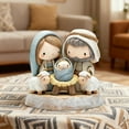 thumbnail image 1 of DAMAI Creative 2D Acrylic Nativity Scene Rotating Ornament Display Art Piece with Base for Home Office Party Decors Religious Holy Family Acrylic Decors, 1 of 7