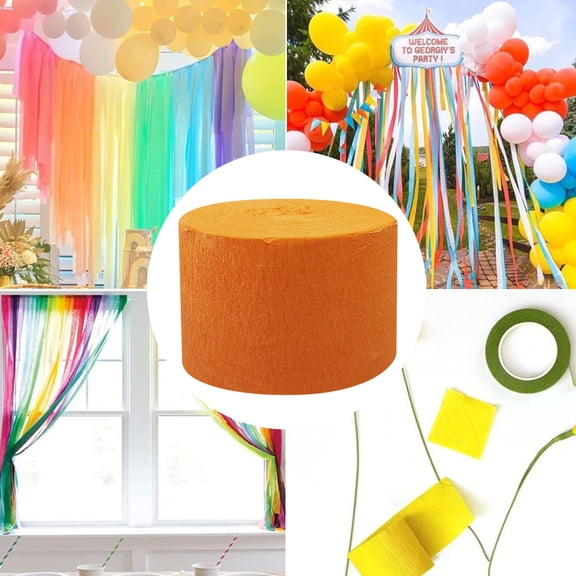 DAMAI Crepe Paper Roll,1.8 Inch x 82 Feet Long Crepe Paper Sheet,Bright Crepe Paper Roll for Flower Making,Wedding Ceremony,Birthday Holiday Party Decoration,DIY Craft