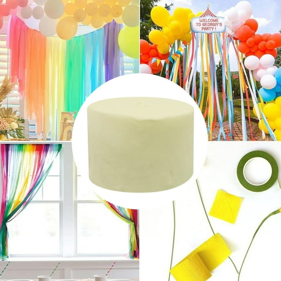 DAMAI Crepe Paper Roll,1.8 Inch x 82 Feet Long Crepe Paper Sheet,Bright Crepe Paper Roll for Flower Making,Wedding Ceremony,Birthday Holiday Party Decoration,DIY Craft