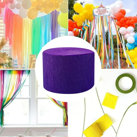 DAMAI Crepe Paper Roll,1.8 Inch x 82 Feet Long Crepe Paper Sheet,Bright Crepe Paper Roll for Flower Making,Wedding Ceremony,Birthday Holiday Party Decoration,DIY Craft