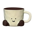 thumbnail image 1 of DAMAI Cup-Cat Adorable Ceramic Coffee Mug - Cute Cartoon Mug with Doll Face & Chubby Feet, 10oz Microwave & Dishwasher Safe Cup for Tea, Coffee, Hot Cocoa, Matcha (Coffee Feet), 1 of 7