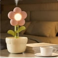 thumbnail image 1 of DAMAI Cute Flower Mini Humidifier, USB/Plug-In Portable Flower-Shaped Humidifier with Warm Night Light, Silent Desktop Humidifiers Cool Mist for Home, Bedroom, Office Desk & Indoor Plants, 1 of 3