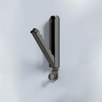 DAMAI Over The Door Folding Clothes Drying Rack,All Metal Portable Laundry Hanger with Retractable Rod,Clothing Hanger Hook for Towel,Coat,Bag and Robe (Black)