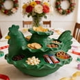 thumbnail image 1 of DAMAI Easter Chicken Shaped Devil Egg Platter and Appetizer Tray, Reusable Devil Egg Platter with Green Shaped Egg Rack, Festive Holiday Serving Tray for Appetizers, Desserts, 7.9x7.5 Inch, 1 of 9