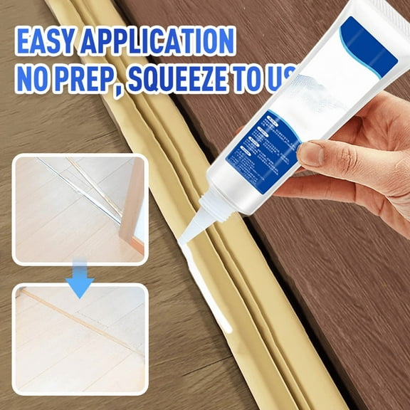 DAMAI Edge Strip Anti-Detachment Glue, Edge Strip Anti Detachment Glue, Wood Glues for Floor Strips, Waterproof, Various Surfaces Adapts to Various Material Surfaces
