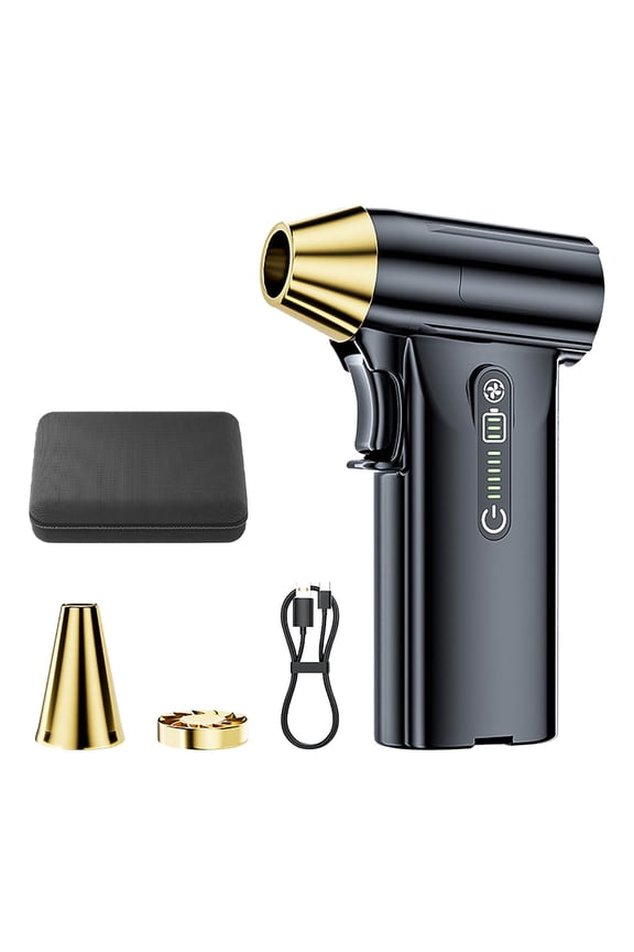 Electric Air Duster Cooling Handheld Fan,Compressed Air Duster for Computer Keyboard,Handheld Brushless Motor Car Dryer(Black)