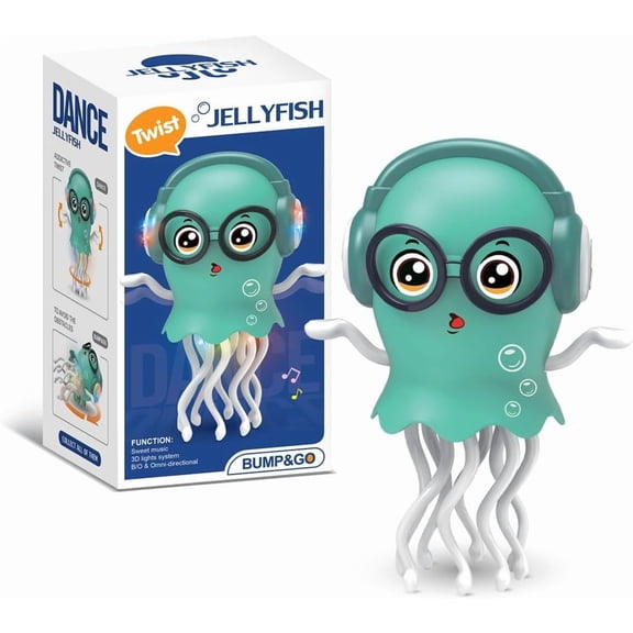 DAMAI Electric Dancing Octopus Toy, Magic Dancing Octopus Toy Octopus Children's Electric Educational with LED & Music, Dancing and Singing Music Toy for Girls Boys (Blue)