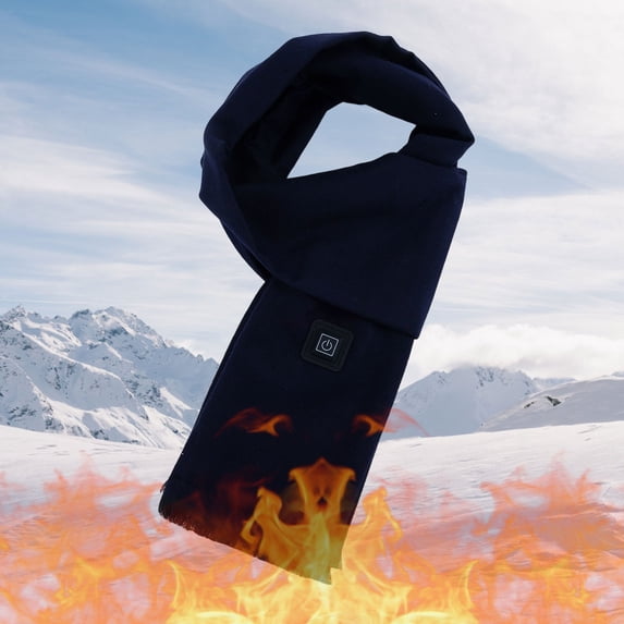 DAMAI Electric Heated Scarf Neck Heating Pad Rechargeable USB Woman Men Neck Wrap Cordless Heating Shawl with 3 Heating Modes Pain Relief Scarf for Skiing Outdoor Winter Activities