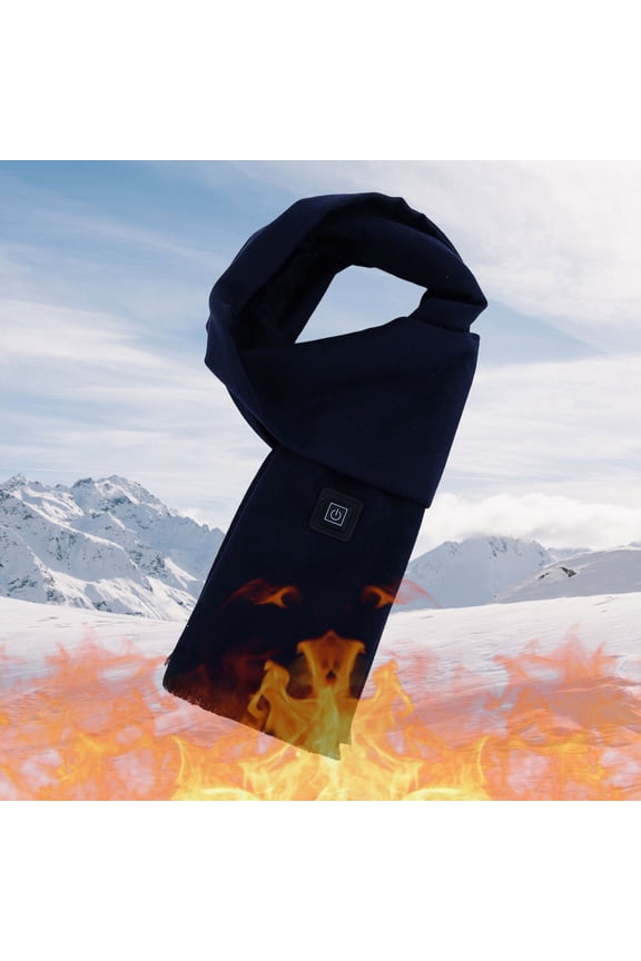 Electric Heated Scarf Neck Heating Pad Rechargeable USB Woman Men Neck Wrap Cordless Heating Shawl with 3 Heating Modes Pain Relief Scarf for Skiing Outdoor Winter Activities