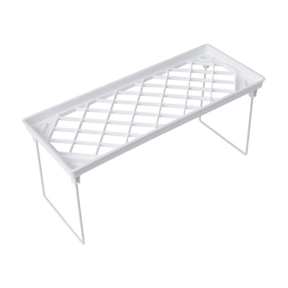 DAMAI Expandable Stackable Cabinet Shelf Kitchen Counter Rack Organizer,Versatile Function Kitchen Storage Rack Strong Bearing Capacity for Living Room, Bedroom, Kitchen, Bathroom