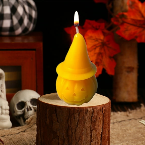 DAMAI Fall Decorations for Home Fun Pumpkin Scented Candle,Handmade Wax Fall Pumpkin Candles Decor,Thanksgiving Gift for Autumn Halloween Thanksgiving