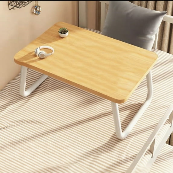 DAMAI Foldable Lap Desks Laptop Tray for Bed or Couch,Portable Breakfast Serving Tray with Folding Legs,Lap Desk Study and Reading Bed Top Tray Table for Working, Reading(Yellow)