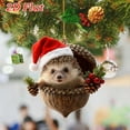 thumbnail image 1 of DAMAI Forest Animal Acorn Ornaments With Christmas Hat Berry Pinecone, 2026 New Cozy Woodland Animal Christmas Tree Decor, 2D Flat Acrylic Pine Cone Animal Hanging Pendants for Xmas Nature Lovers, 1 of 5