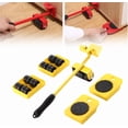 thumbnail image 1 of DAMAI Furniture Lift Mover Tool Set - Heavy Furniture Movers with Wheels, Furniture Movers with Adjustable Height Lifting Tool Lever & 4 Wheels, Mover Dolly Sliders Tool (Yellow), 1 of 7