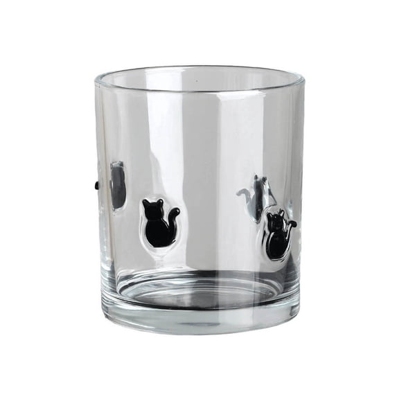 DAMAI Ghost Design Embossed Glass Cup, Halloween Clear Glass Wine Water Cup with Embossed Ghost Pumpkin Design & Festive Style, Home Party Tableware Decor for Fall Celebration